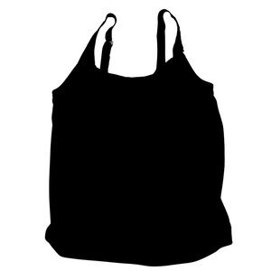 Black Bathing Suit Top Blouson Style